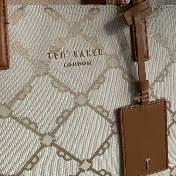 💝💝💝 Ted Baker London Beige/brown Flo Tote Bag NEW💝💝💝 - Picture 7 of 11